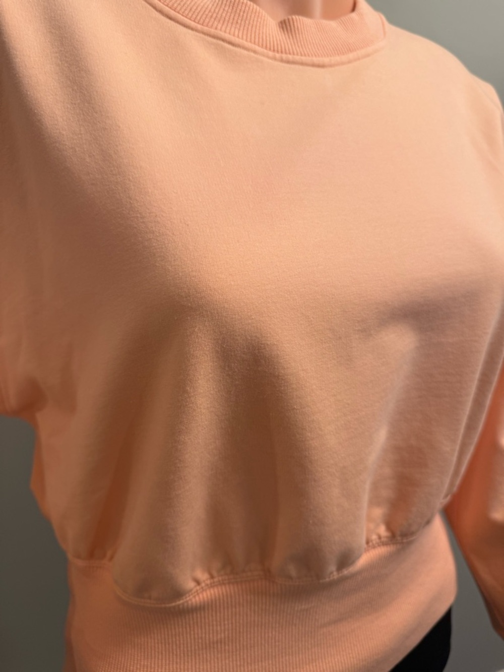 Lululemon Ribbed Contoured-Waist Crew Neck Pullover Malibu Peach Sz 10 NWOT - Picture 6 of 13